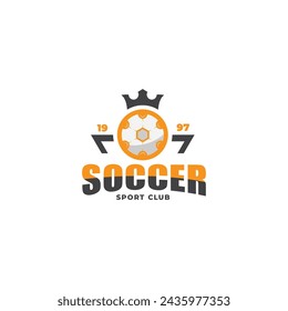 football logo team with emblem vector template
