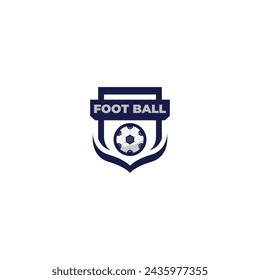 football logo team with emblem vector template