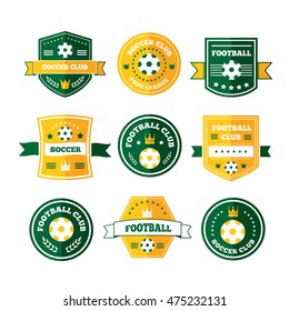 Football logo. Team play in football. Football or soccer emblem
