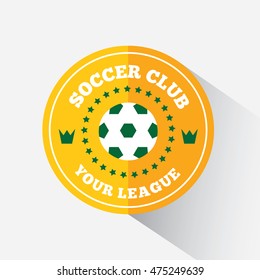 Football logo. Team play in football. Football or soccer emblem