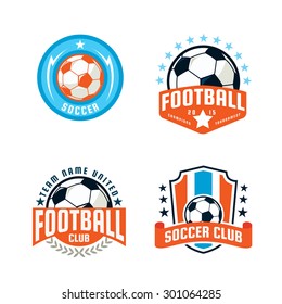 football logo template collection design,soccer team,vector illustration