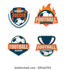 Football  Logo Template Collection Design,soccer Team,vector Illustration