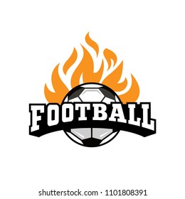 Football logo template. Vector illustration