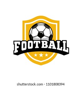 Football logo template. Vector illustration