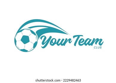 Football logo template. vector illustration of ball