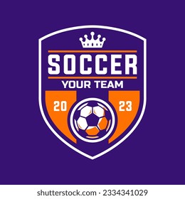 Football logo template vector isolated. Soccer logo template vector design