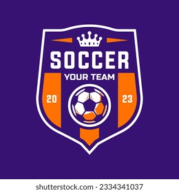 Football logo template vector isolated. Soccer logo template vector design