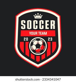 Football logo template vector isolated. Soccer logo template vector design