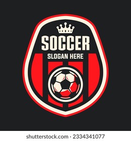 Football logo template vector isolated. Soccer logo template vector design