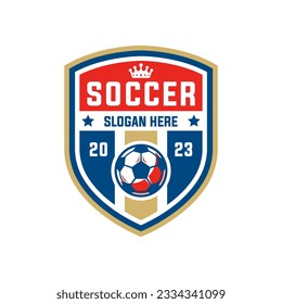 Football logo template vector isolated. Soccer logo template vector design