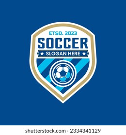 Football logo template vector isolated. Soccer logo template vector design