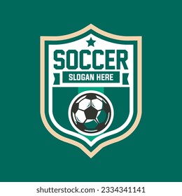 Football logo template vector isolated. Soccer logo template vector design