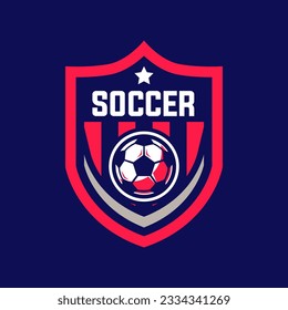 Football logo template vector isolated. Soccer logo template vector design