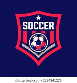 Football logo template vector isolated. Soccer logo template vector design