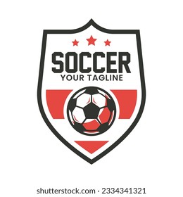 Football logo template vector isolated. Soccer logo template vector design