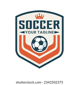 Football logo template vector isolated. Soccer logo template vector design