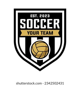 Football logo template vector isolated. Soccer logo template vector design