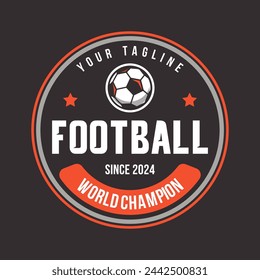 Football logo template vector isolated. Soccer logo template vector design.