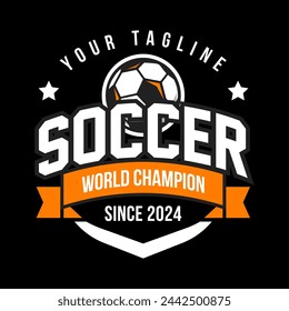 Football logo template vector isolated. Soccer logo template vector design.
