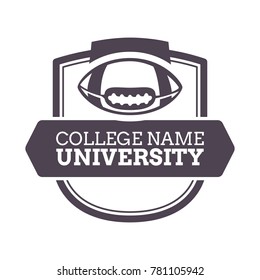 Football logo template vector university sport logo illustration