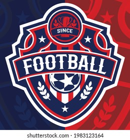 football logo for t-shirt, jersey, poster and sticker design