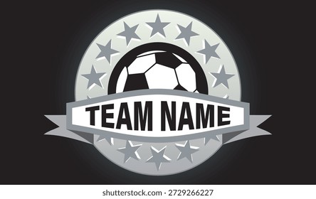 Logotipo del fútbol, logotipo del Vector, logotipo