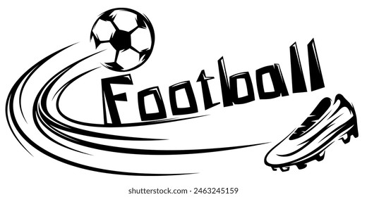 Logo del fútbol. Logo de fútbol para tu diseño. Ilustración vectorial.