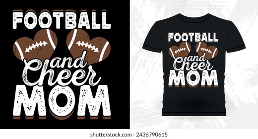 Football Lover Funny Nephew Retro Vintage Mom and Aunt T-shirt Design