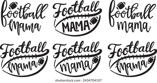 Football mama, american football, football love, football family vector illustration file svg