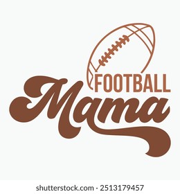 Football mama retro t shirt design