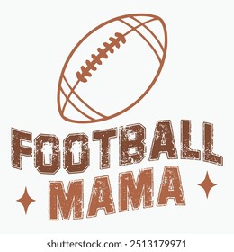 Football mama retro t shirt design