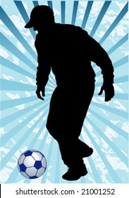 football man and ball illustration, vector