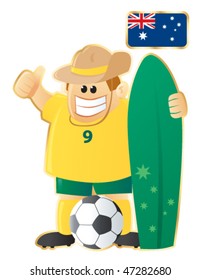 Football mascot Australia. Vector.