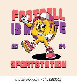 Football mascot illustration for football or soccer team