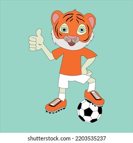 Football Mascot Wearing Tiger Costume