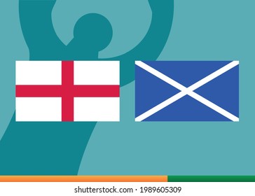 Football match between the national teams of England and Scotland
