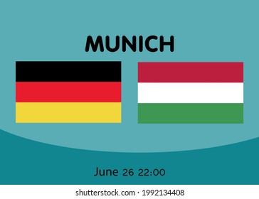 Football match between the national teams of Germany and Hungary