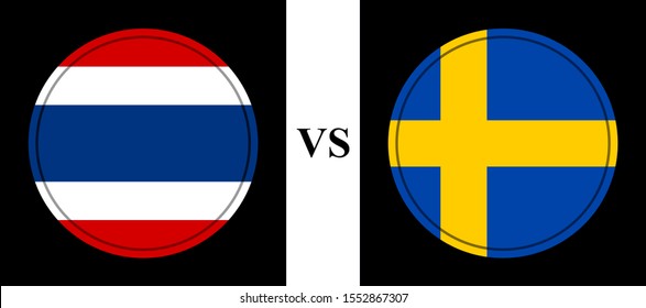 Football match between Thailand and Sweden.