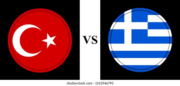 Football match between Turkey and Greece