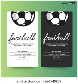 Football Match Event Ticket Card Design With Seat And Venue Details