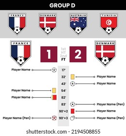 Football Match Events and Details with Angled Shield Team Badges