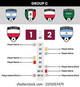 Football Match Events and Details with Shield Shaped Team Icons