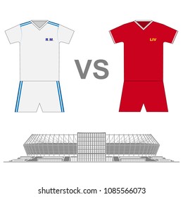 Football match. Poster. Finale Kiev 2018