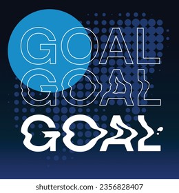 Football match sport typographic blue template grunge style for online broadcast and social media