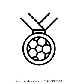 football medal icon. simple illustration outline style sport symbol.