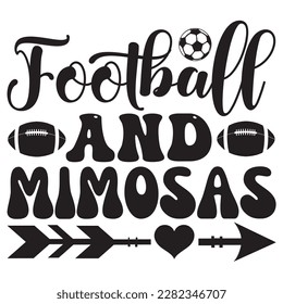 Football and Mimosas t-shirt design vector file