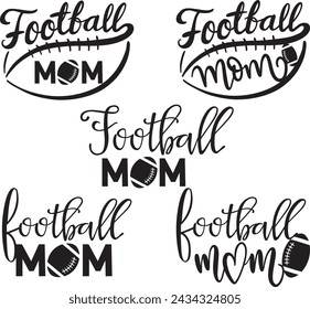 Football mom, american football, football love, football family vector illustration file