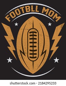 Football mom, American football t-shirt and merchandise design