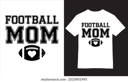 Football Mom Heart and Sport design