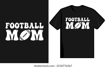 Football Mom Retro T Shirt Design